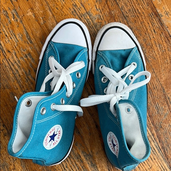 Converse All Star Teal High Tops - Picture 2 of 6